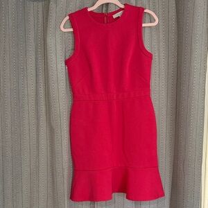 LOFT Bright Pink Sleeveless Mini Dress